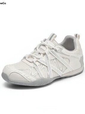 Rhinestone Walking Shoes with Breathable Mesh Upper and Rubber Sole